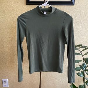FLASH SALE American Apparel Sheen Green Mock Neck Crop